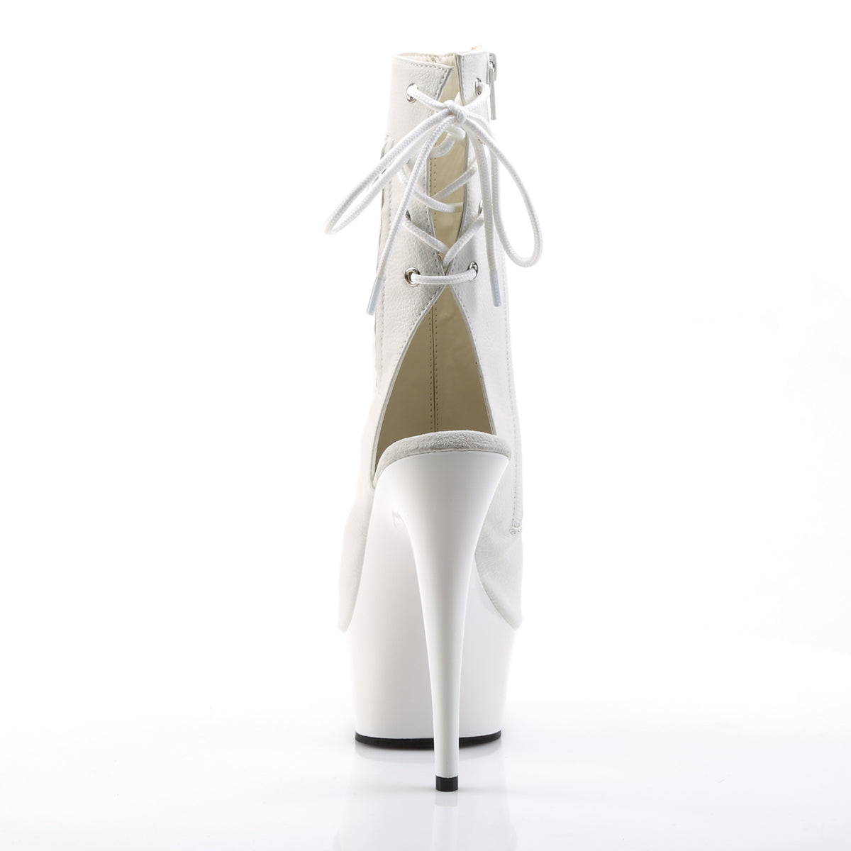Pleaser - Delight 1018 - White Faux Leather - 6 inch