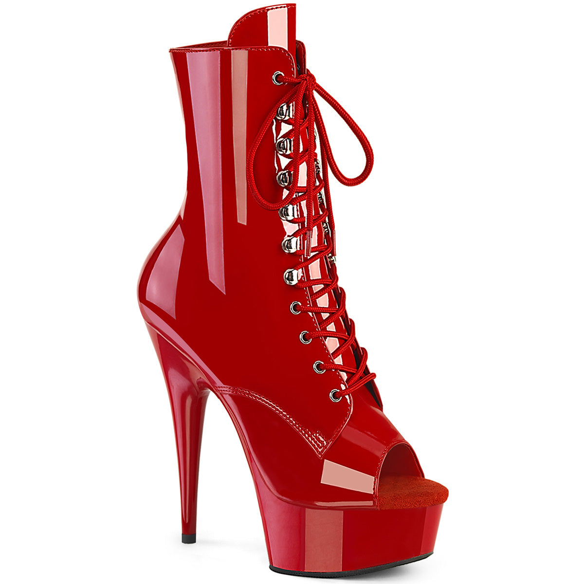 Pleaser - Delight 1021 - Red - 6 inch
