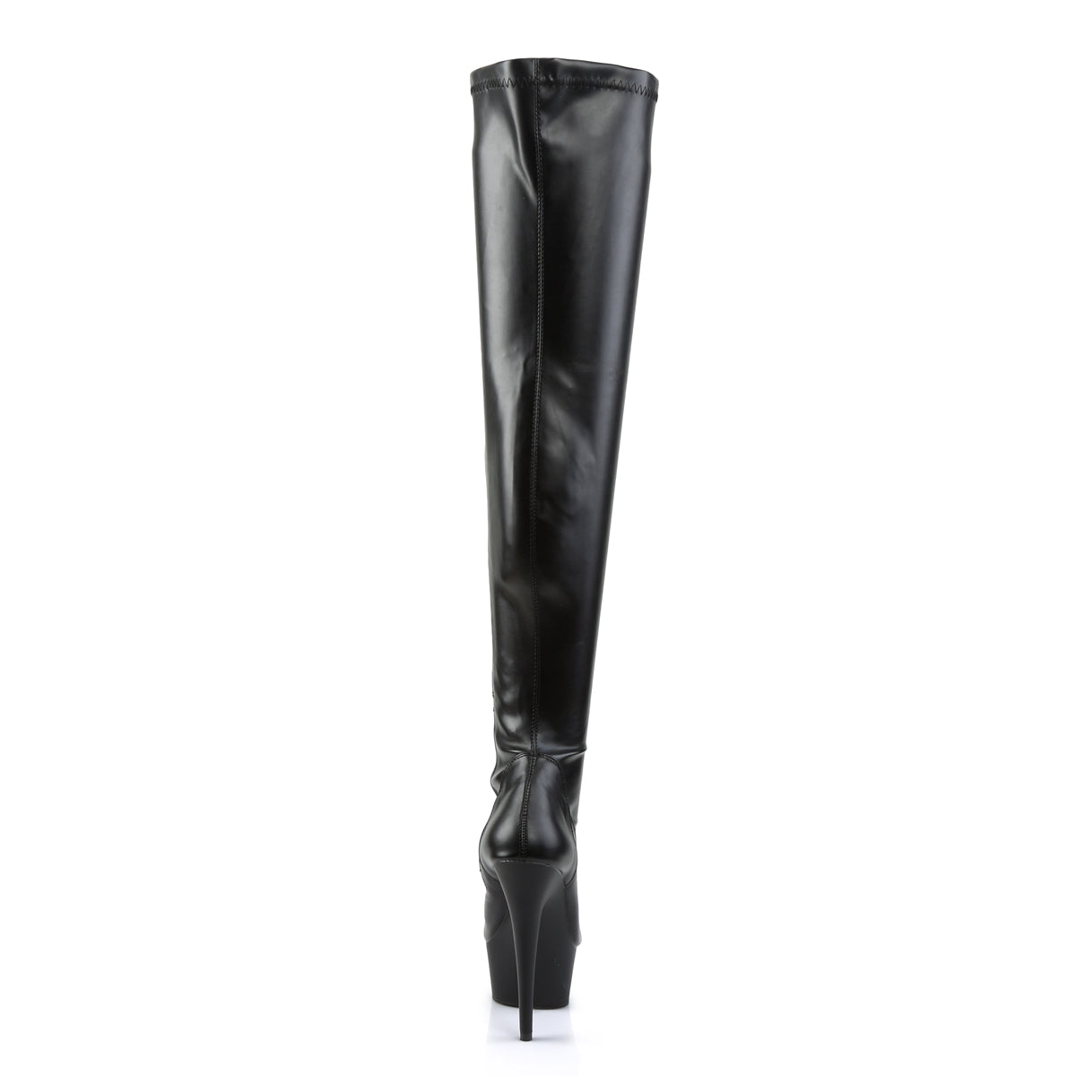 Pleaser - Delight 3000 - Black Faux Leather - 6 inch