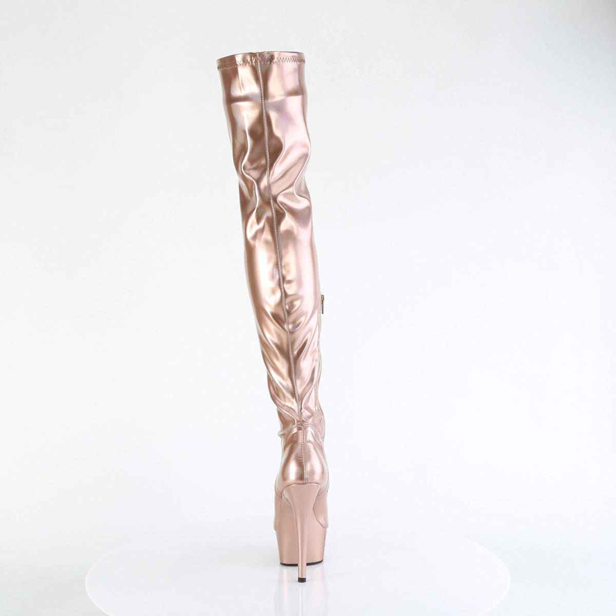 Pleaser - Delight 3000HWR - Rose Gold Holographique Faux Leather - 6 inch