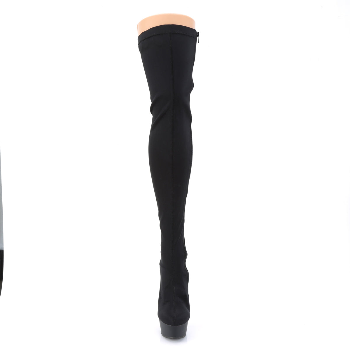 Pleaser - Delight 3003 - Black Lycra - 6 inch