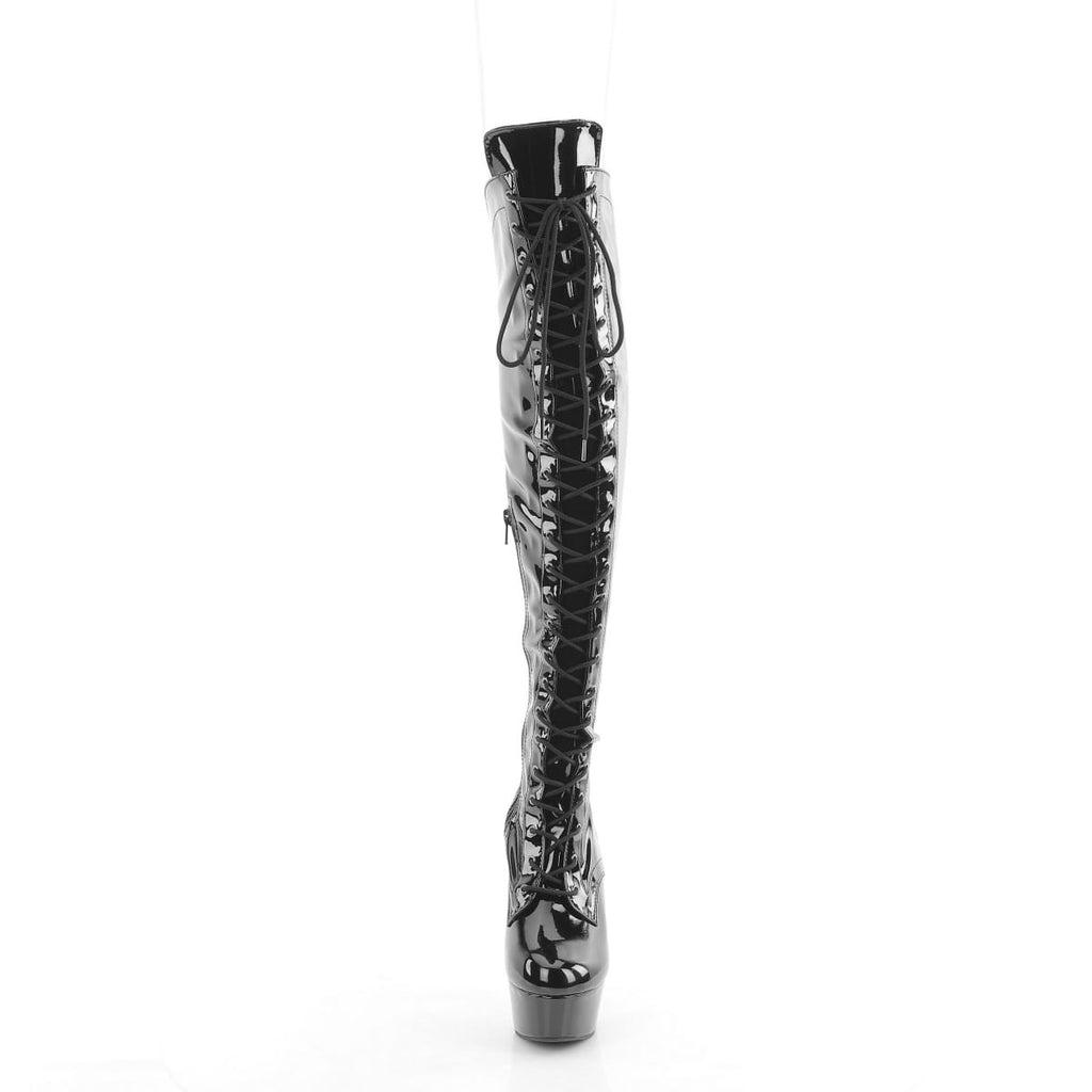 Pleaser - Delight 3014 - Black . - 6 inch