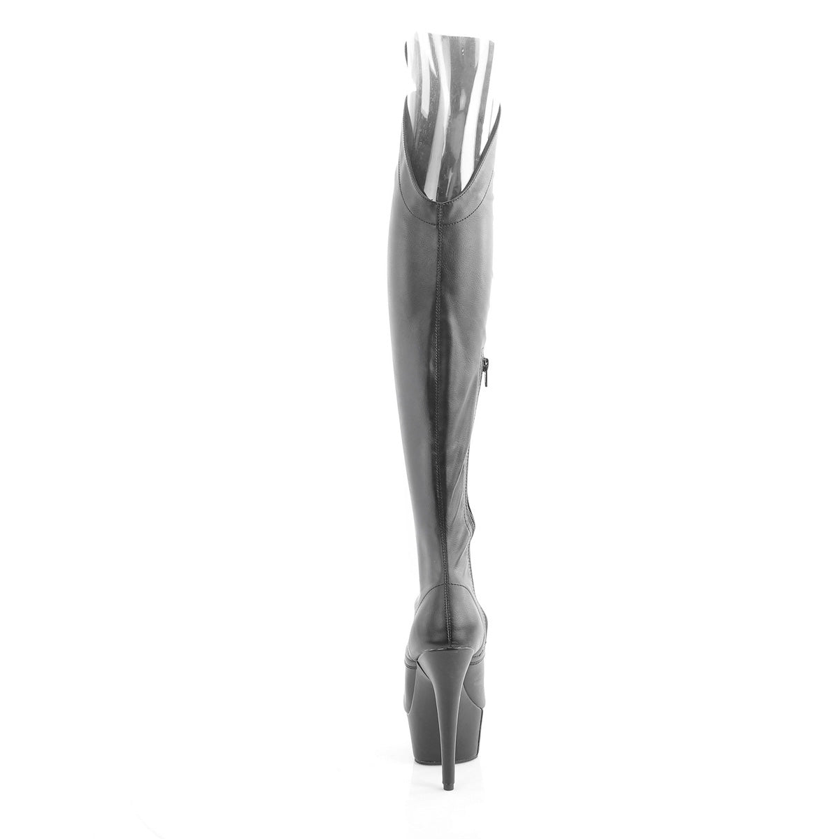 Pleaser - Delight 3014 - Black . Faux Leather - 6 inch