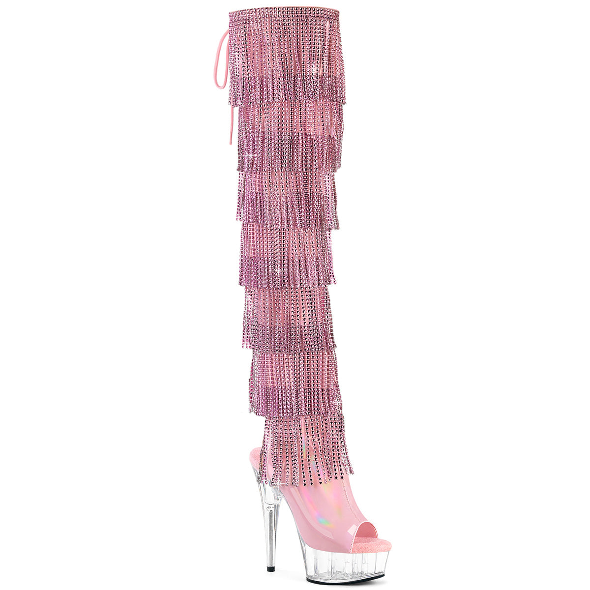 Pleaser - Delight 3017HG-RSF - Baby Pink Holographique - 6 inch