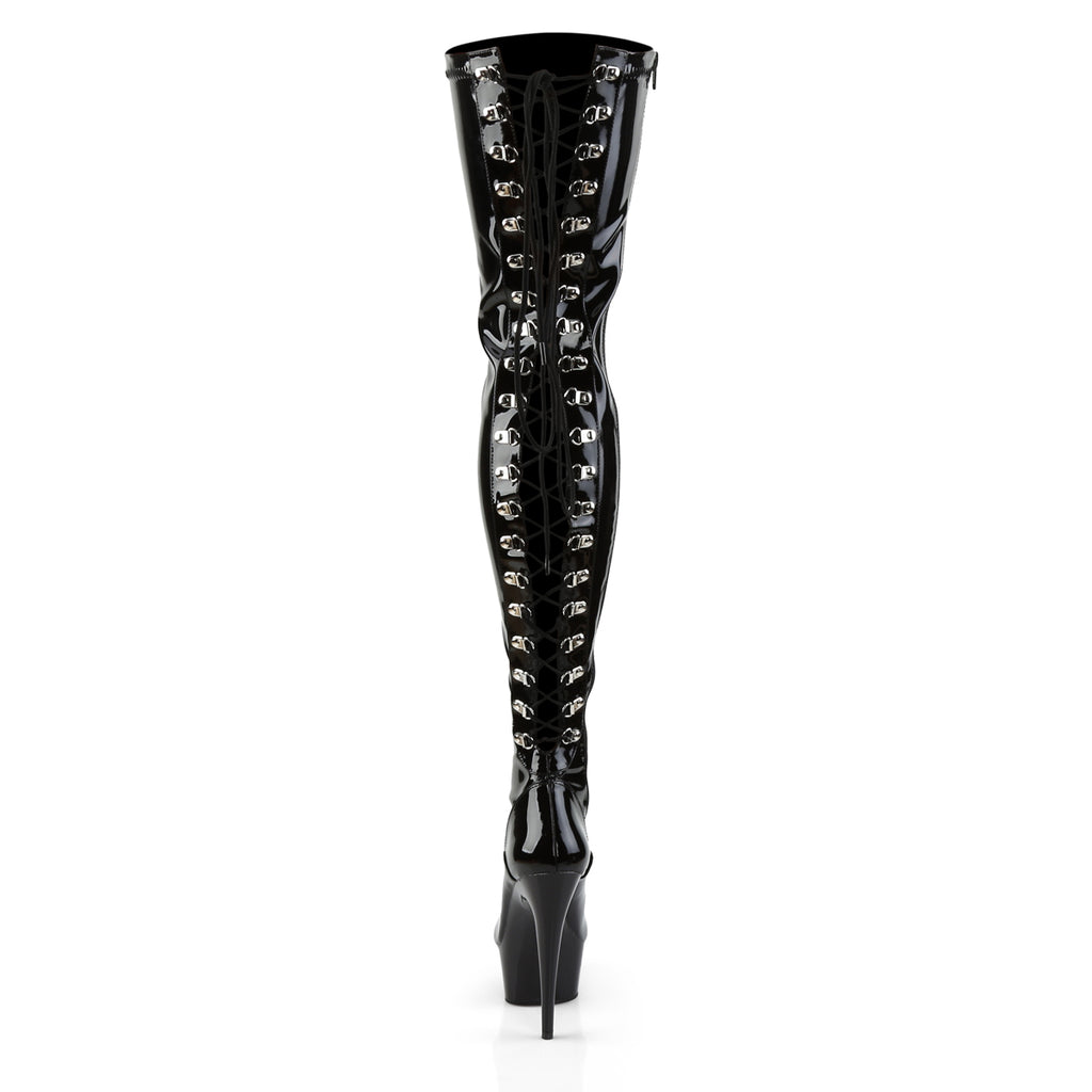 Pleaser - Delight 3063 - Black - 6 inch