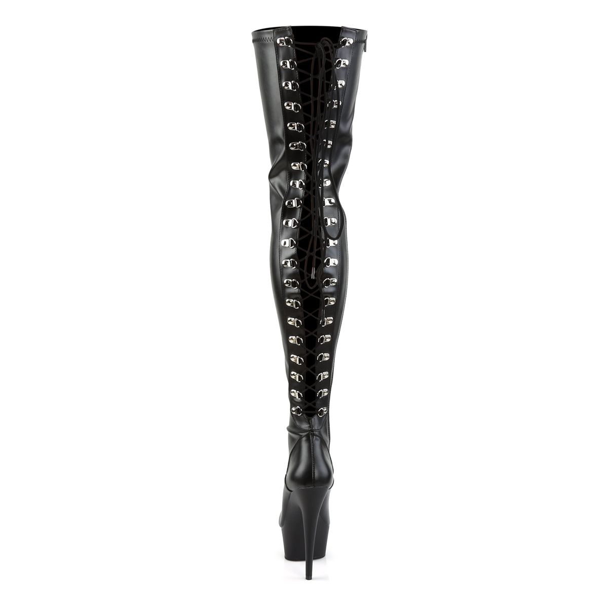 Pleaser - Delight 3063 - Black Faux Leather - 6 inch
