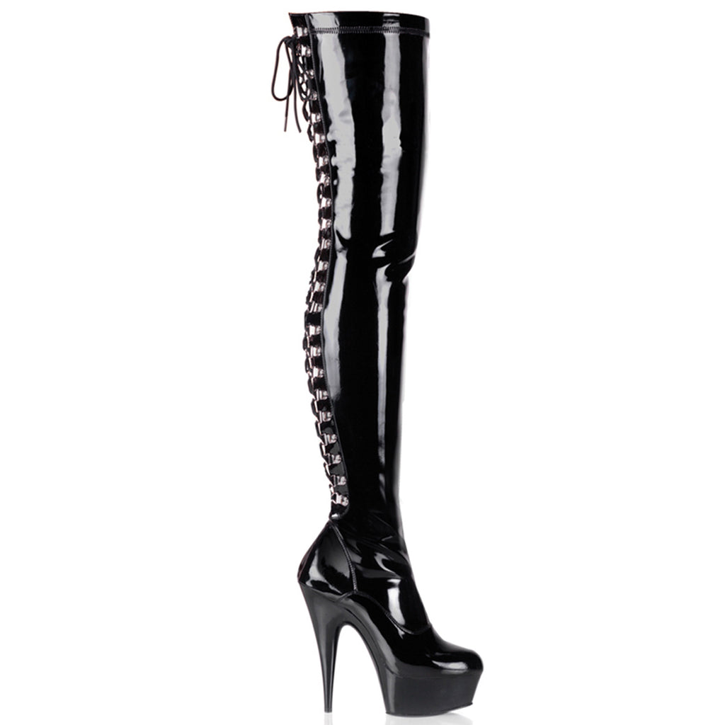 Pleaser - Delight 3063 - Black - 6 inch