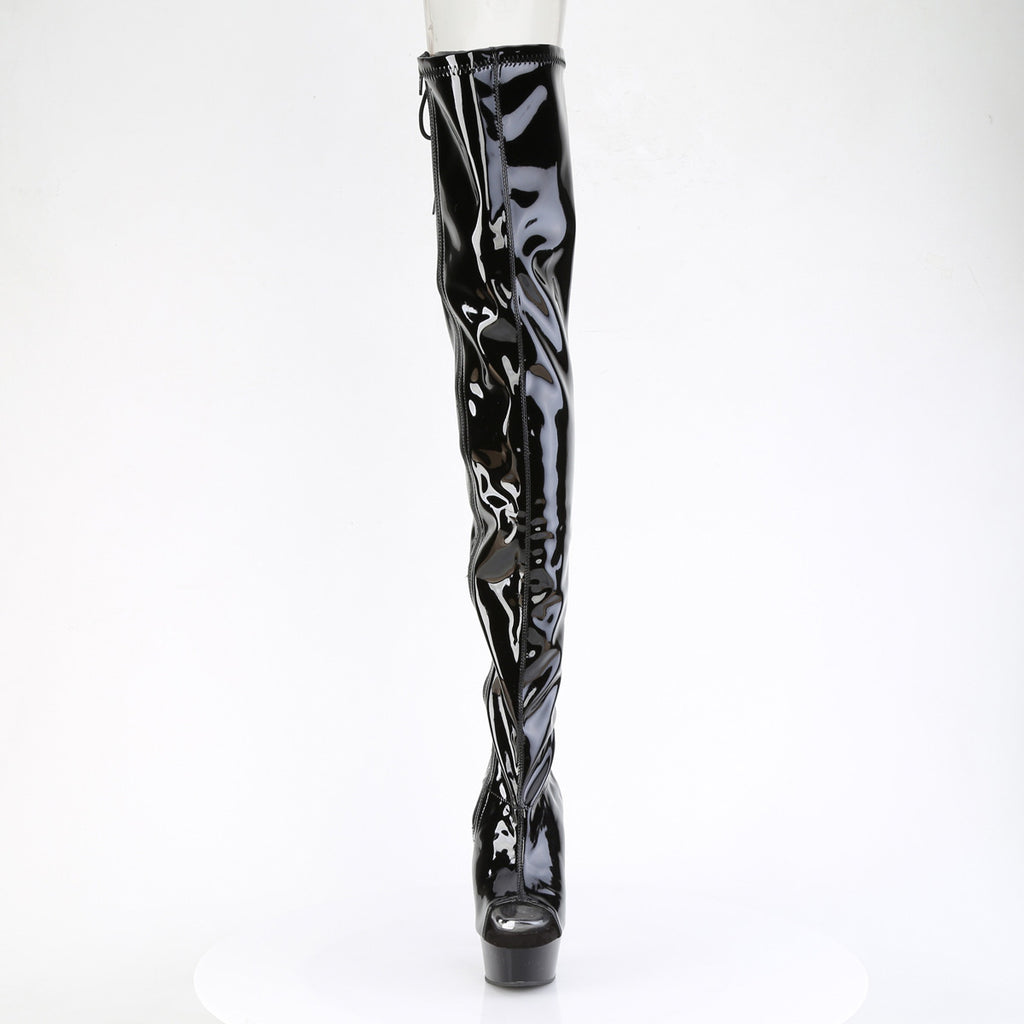 Pleaser - Delight 4017 - Black - 6 inch