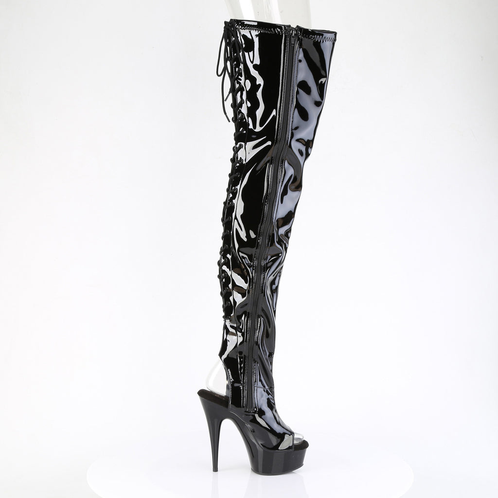 Pleaser - Delight 4017 - Black - 6 inch