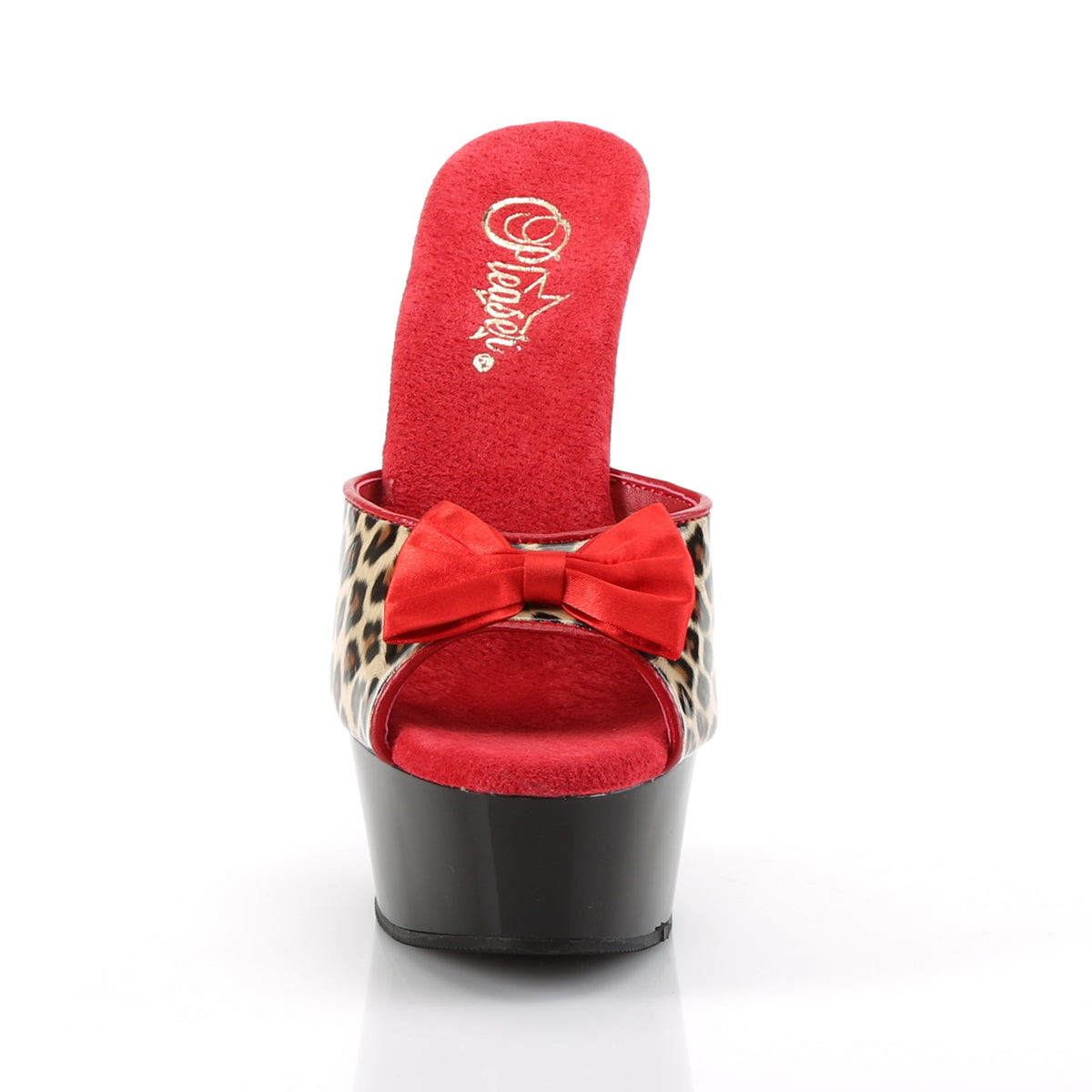 Pleaser - Delight 601-6 - Tan Leopard Print Faux Leather - 6 inch
