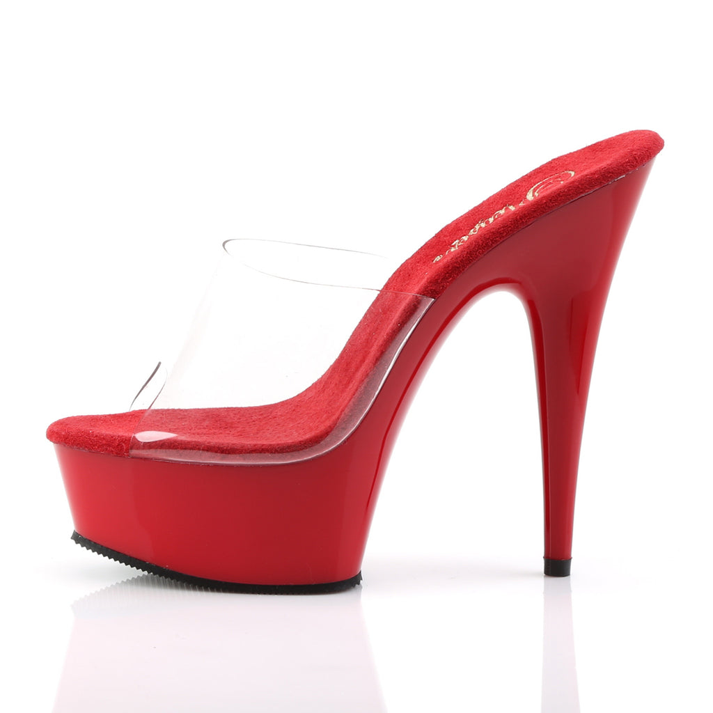 Pleaser - Delight 601 - Red - 6 inch