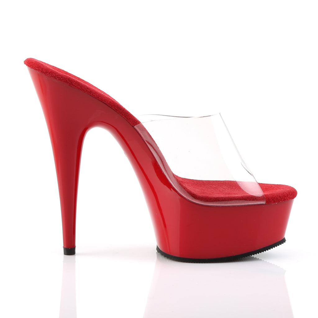 Pleaser - Delight 601 - Red - 6 inch