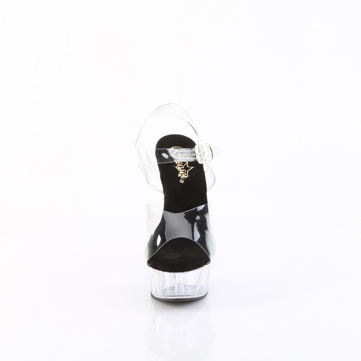 Pleaser - Delight 608 - Clear-Black - 6 inch