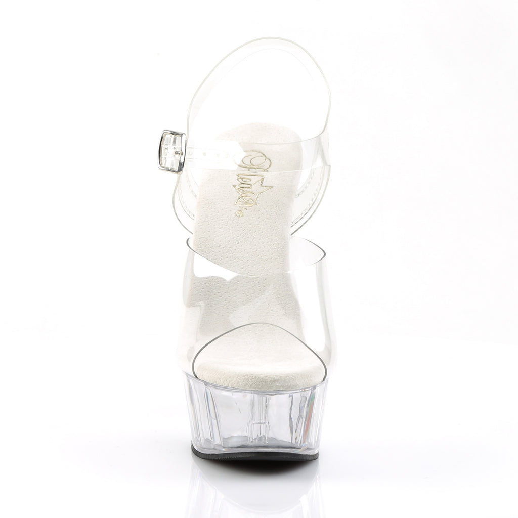 Pleaser - Delight 608 - Clear - 6 inch