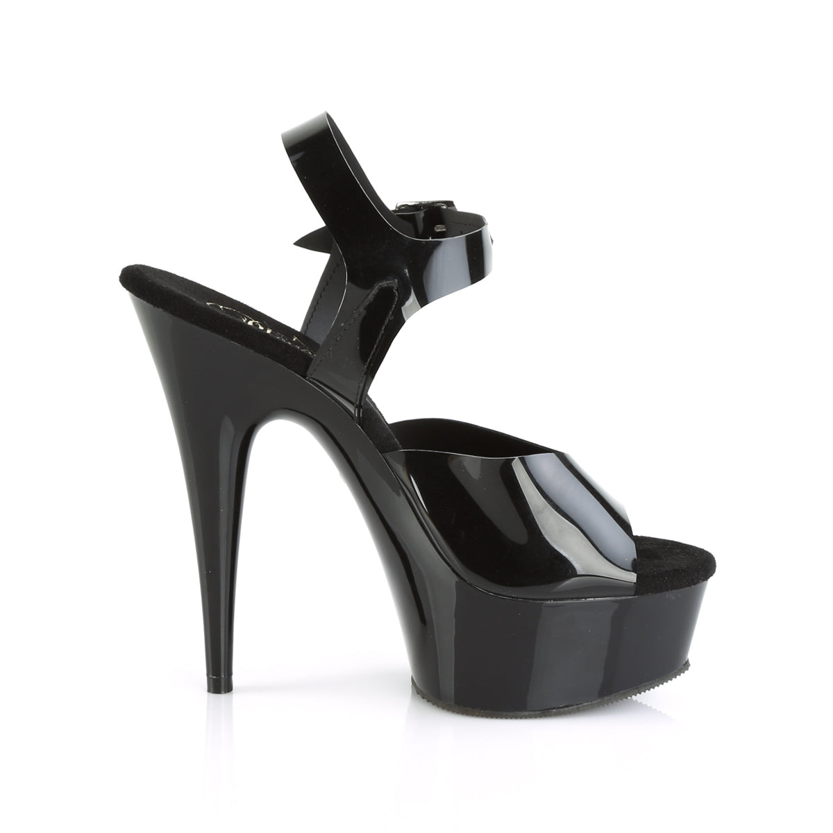 Pleaser - Delight 608N - Black (Jelly-Like) Jelly - 6 inch