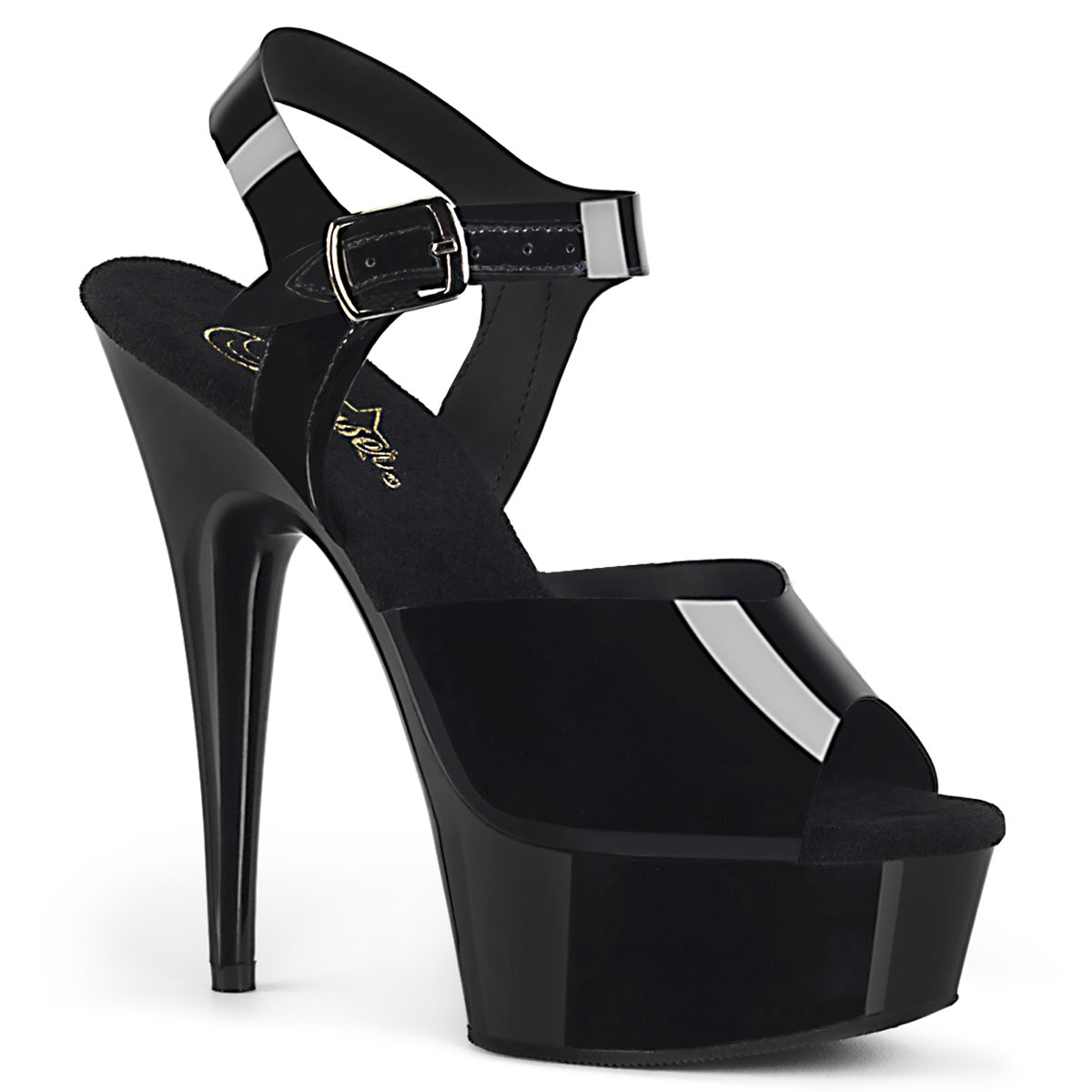 Pleaser - Delight 608N - Black (Jelly-Like) Jelly - 6 inch