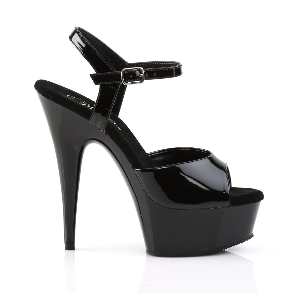 Pleaser - Delight 609 - Black - 6 inch
