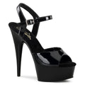 Pleaser - Delight 609 - Black - 6 inch