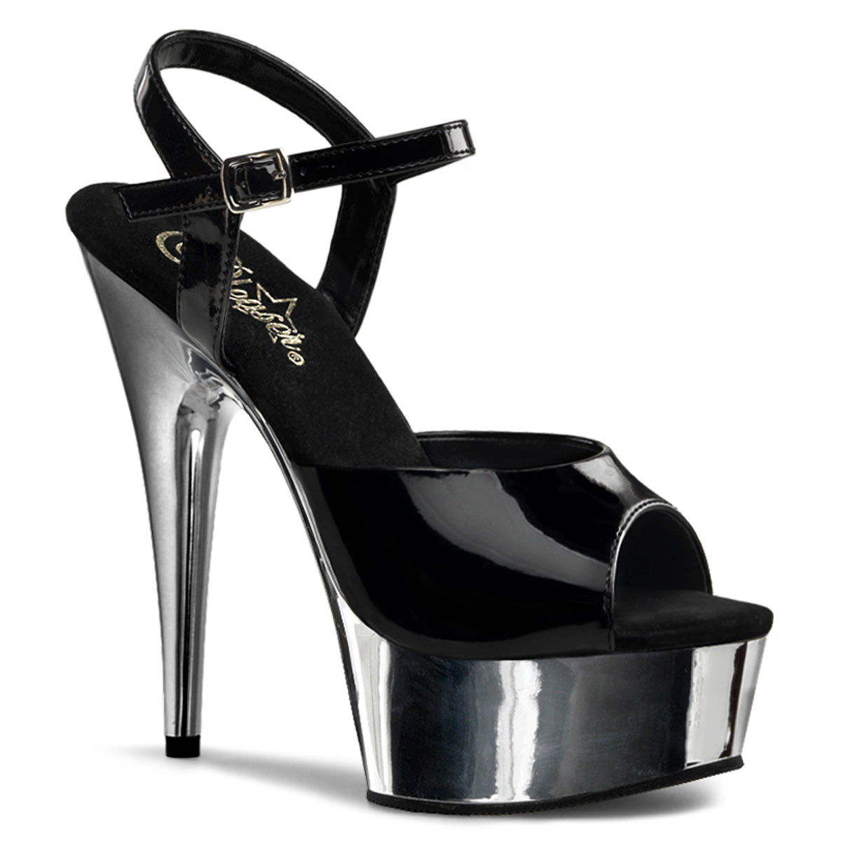 Pleaser - Delight 609 - Black - 6 inch