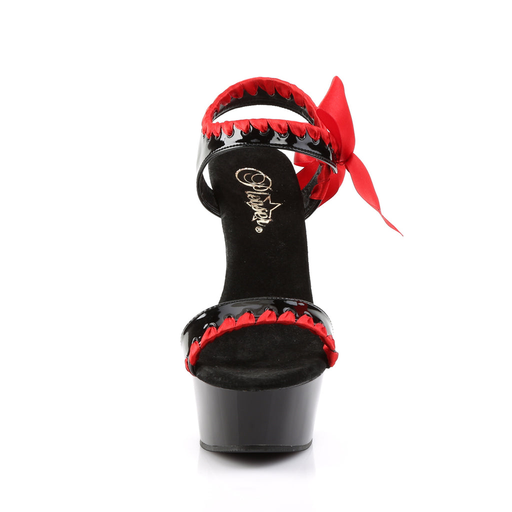 Pleaser - Delight 615 - Black-Red - 6 inch