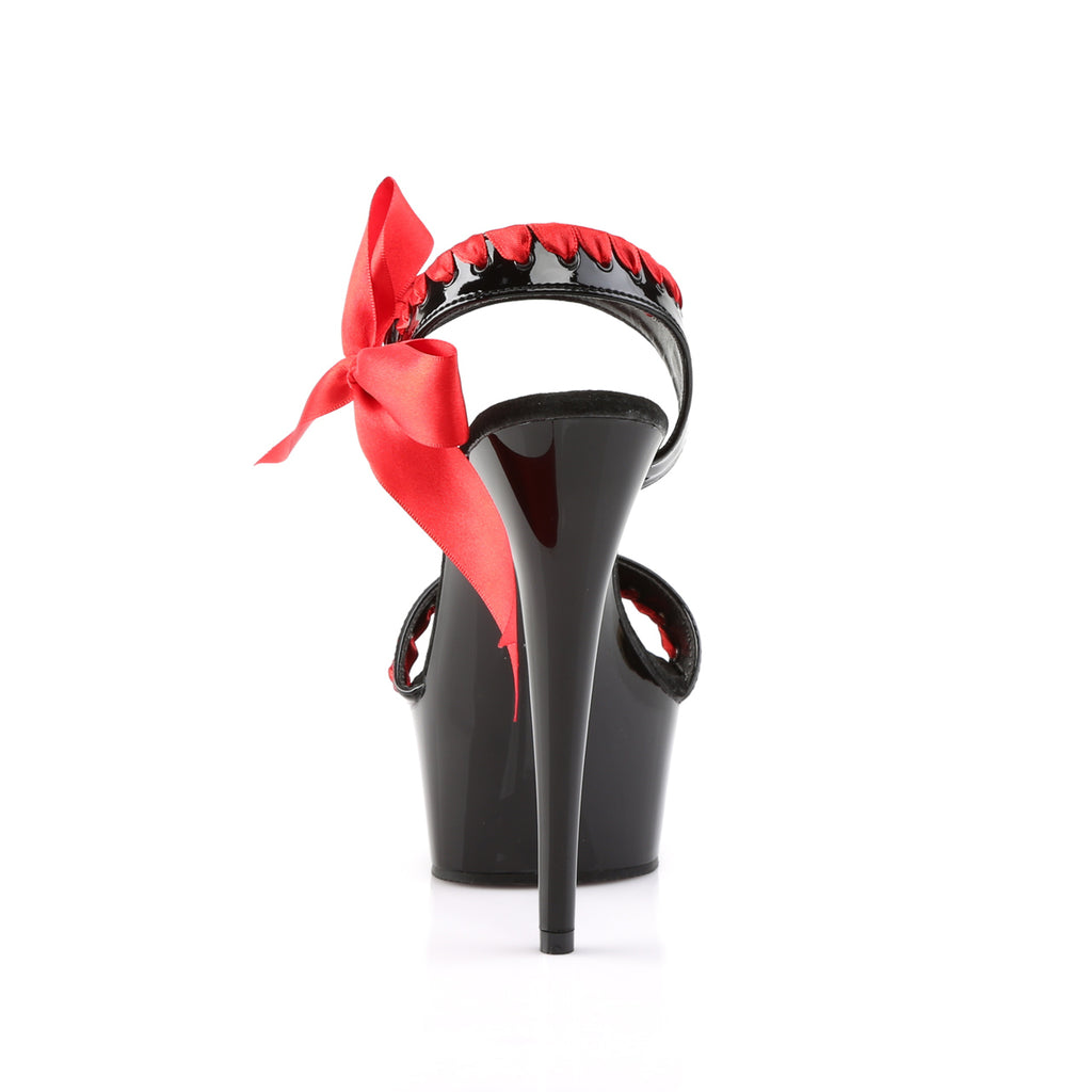Pleaser - Delight 615 - Black-Red - 6 inch