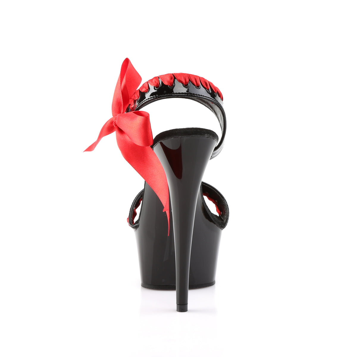 Pleaser - Delight 615 - Black-Red - 6 inch
