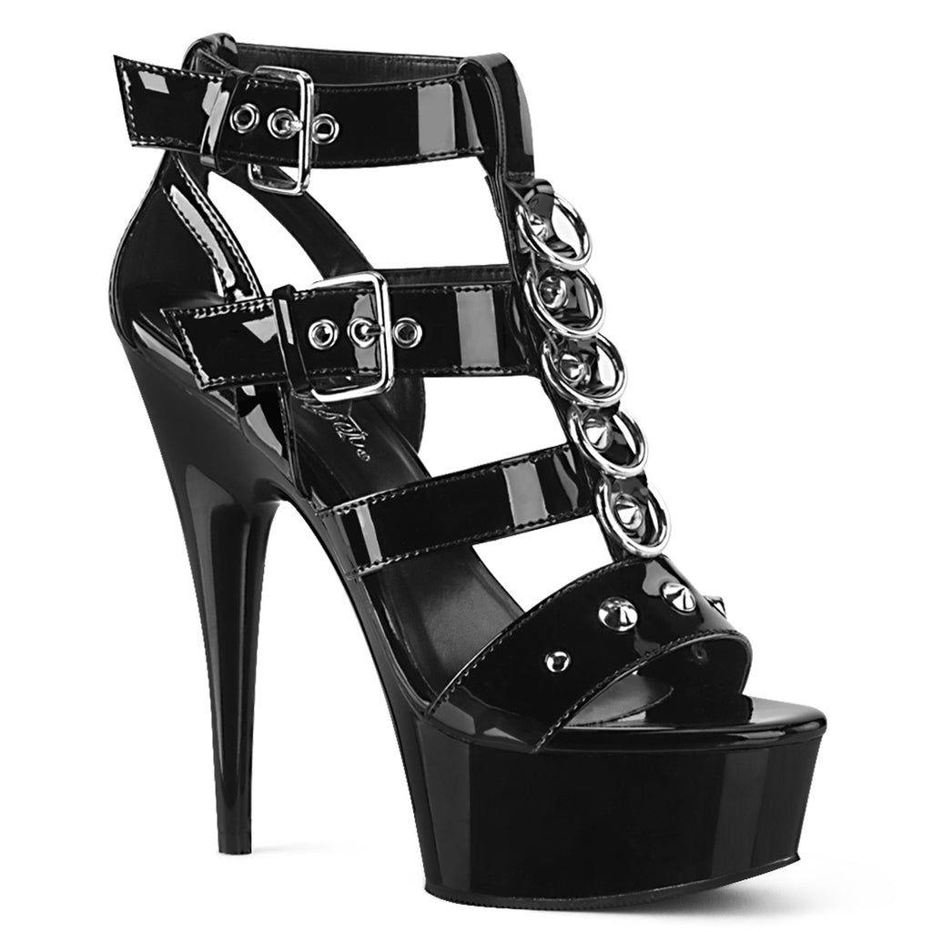 Pleaser - Delight 658 - Black - 6 inch