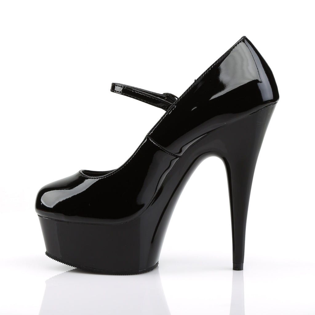 Pleaser - Delight 687 - Black - 6 inch