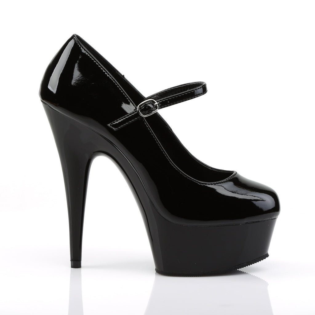 Pleaser - Delight 687 - Black - 6 inch