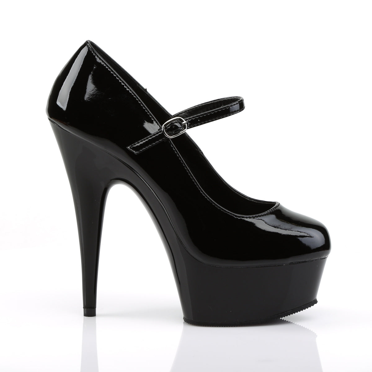 Pleaser - Delight 687 - Black - 6 inch