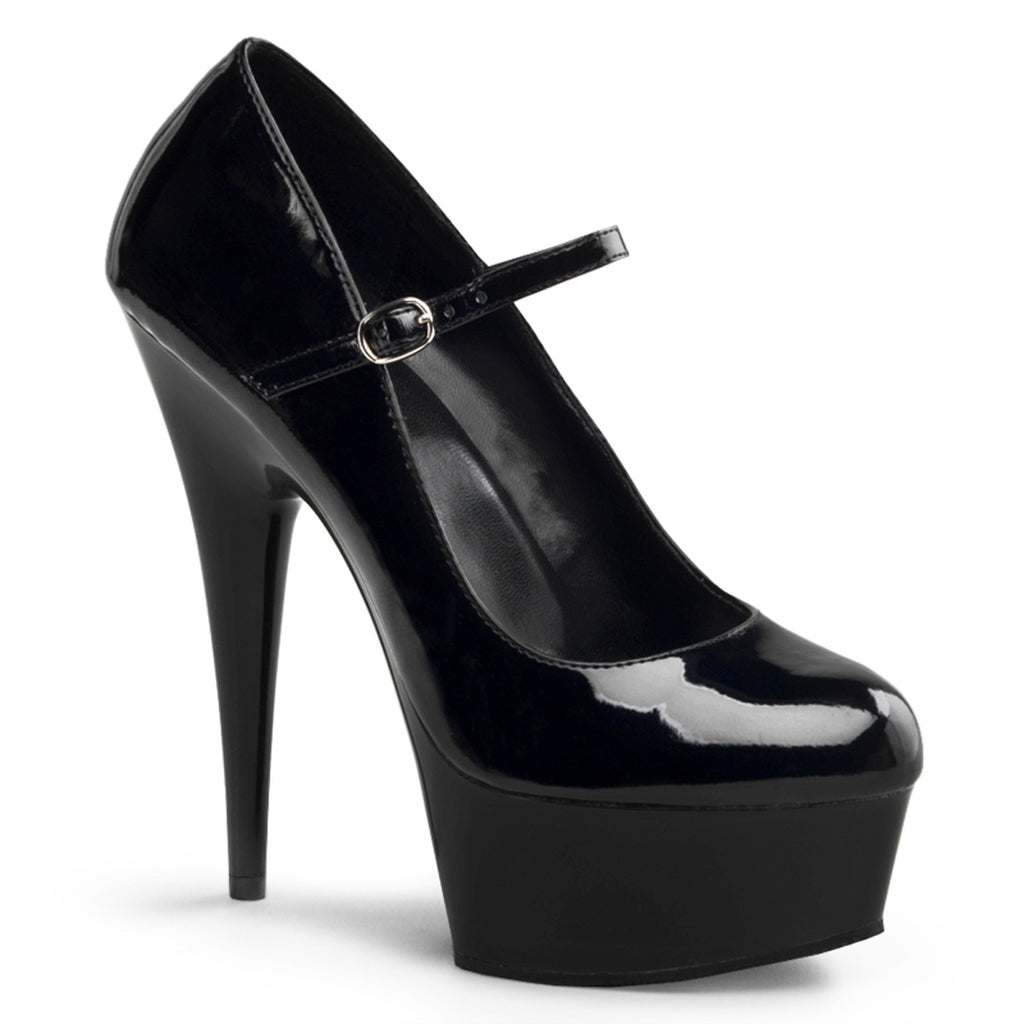 Pleaser - Delight 687 - Black - 6 inch