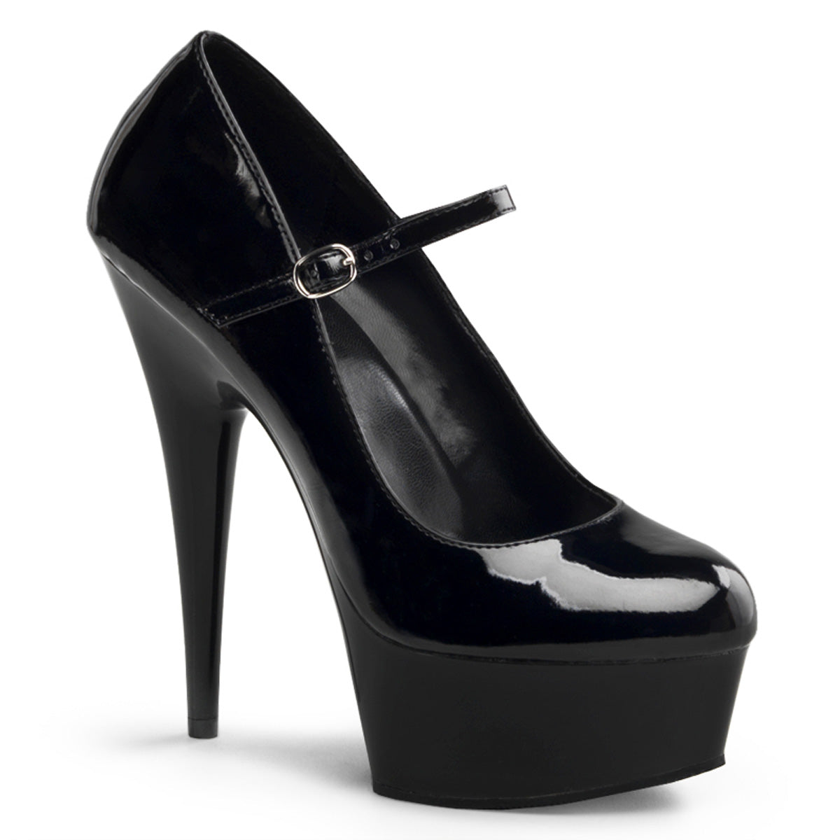 Pleaser - Delight 687 - Black - 6 inch