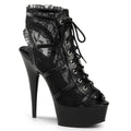 Pleaser - Delight 696LC - Black Mesh-Lace - 6 inch