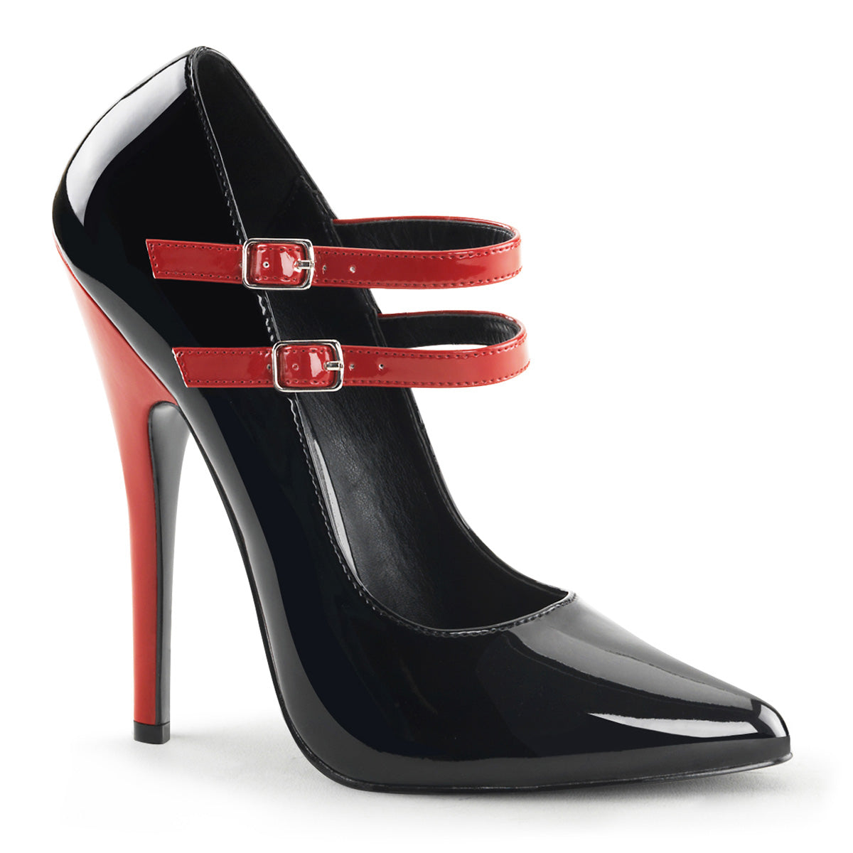 Pleaser - Domina 442 - Black-Red - 6 inch