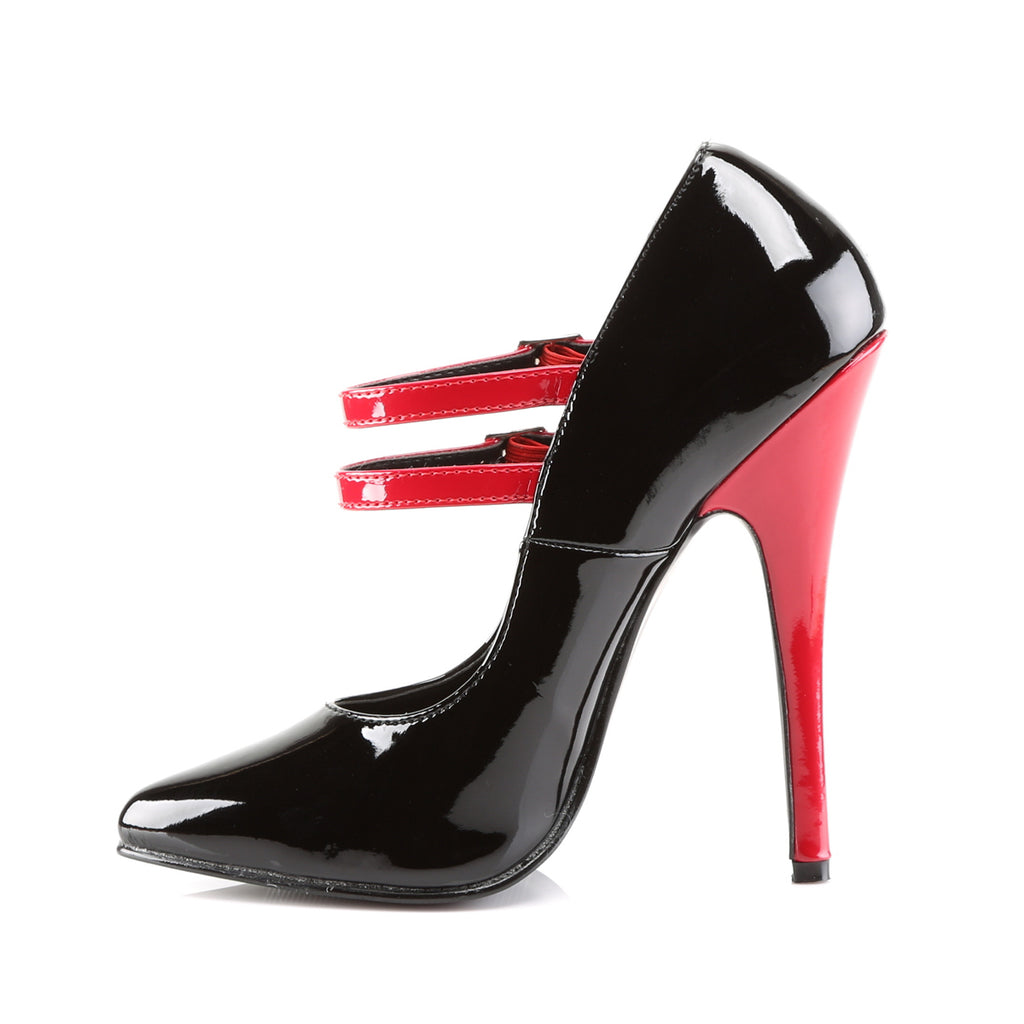 Pleaser - Domina 442 - Black-Red - 6 inch