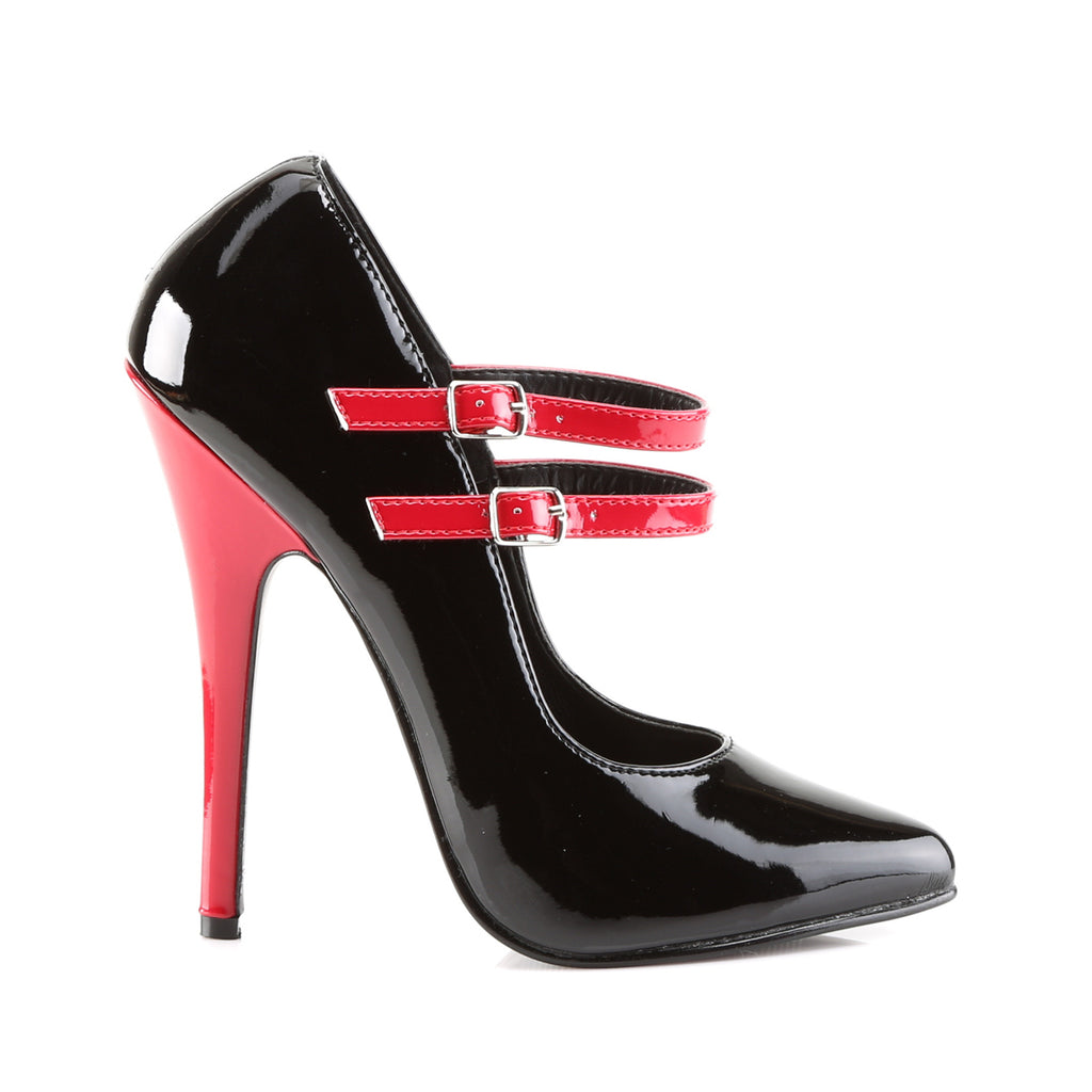 Pleaser - Domina 442 - Black-Red - 6 inch