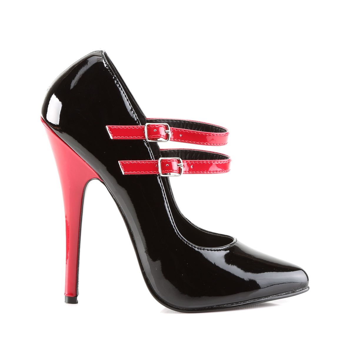 Pleaser - Domina 442 - Black-Red - 6 inch