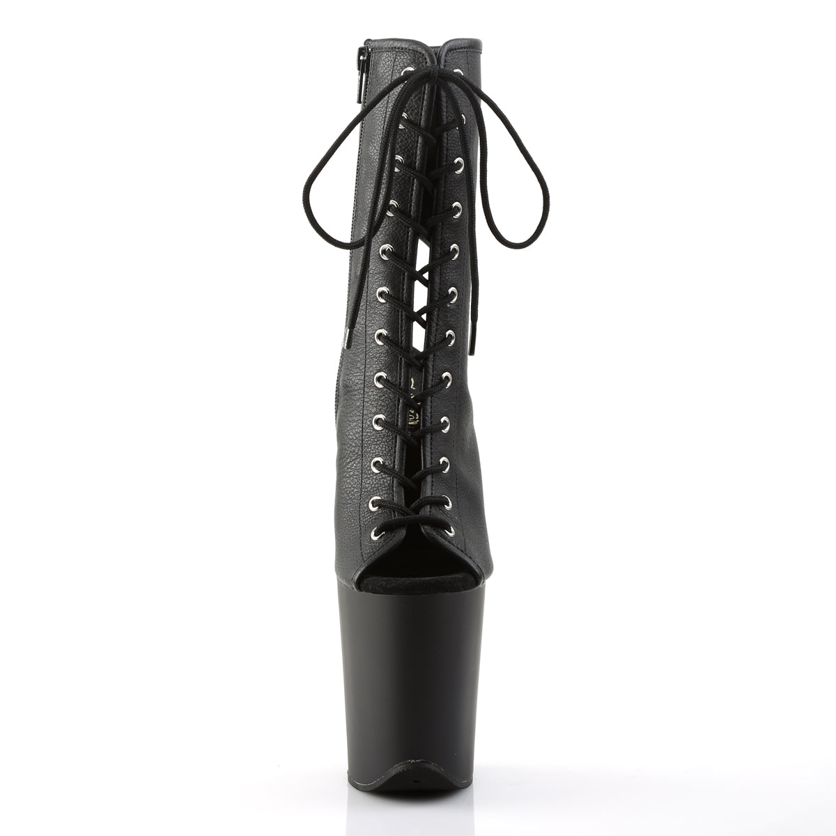 Pleaser - Flamingo 1016 - Black Faux Leather - 8 inch