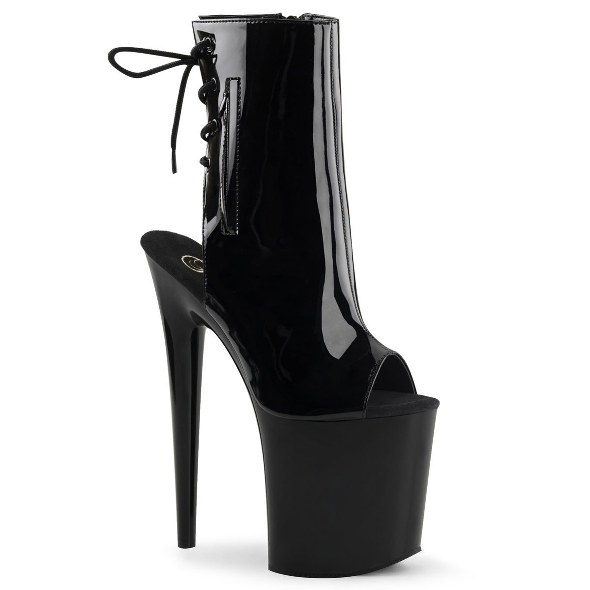 Pleaser - Flamingo 1018 - Black - 8 inch