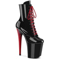 Pleaser - Flamingo 1020 - Black & Red - 8 inch