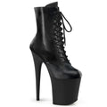Pleaser - Flamingo 1020 - Black Cuir - 8inch