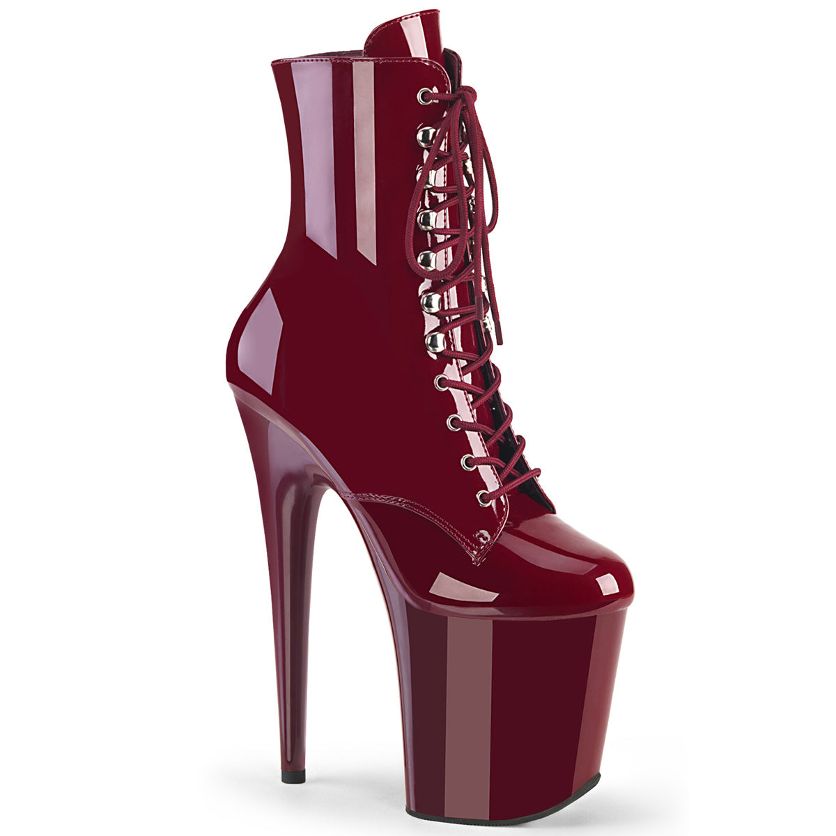 Pleaser - Flamingo 1020 - Burgundy - 8 inch