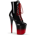 Pleaser - Flamingo 1020BR-H - Black & Red - 8 inch