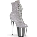 Pleaser - Flamingo 1020CHRS - Silver Rhinestones - 8 inch