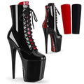 Pleaser - Flamingo 1020FH - Black & Red - 8 inch