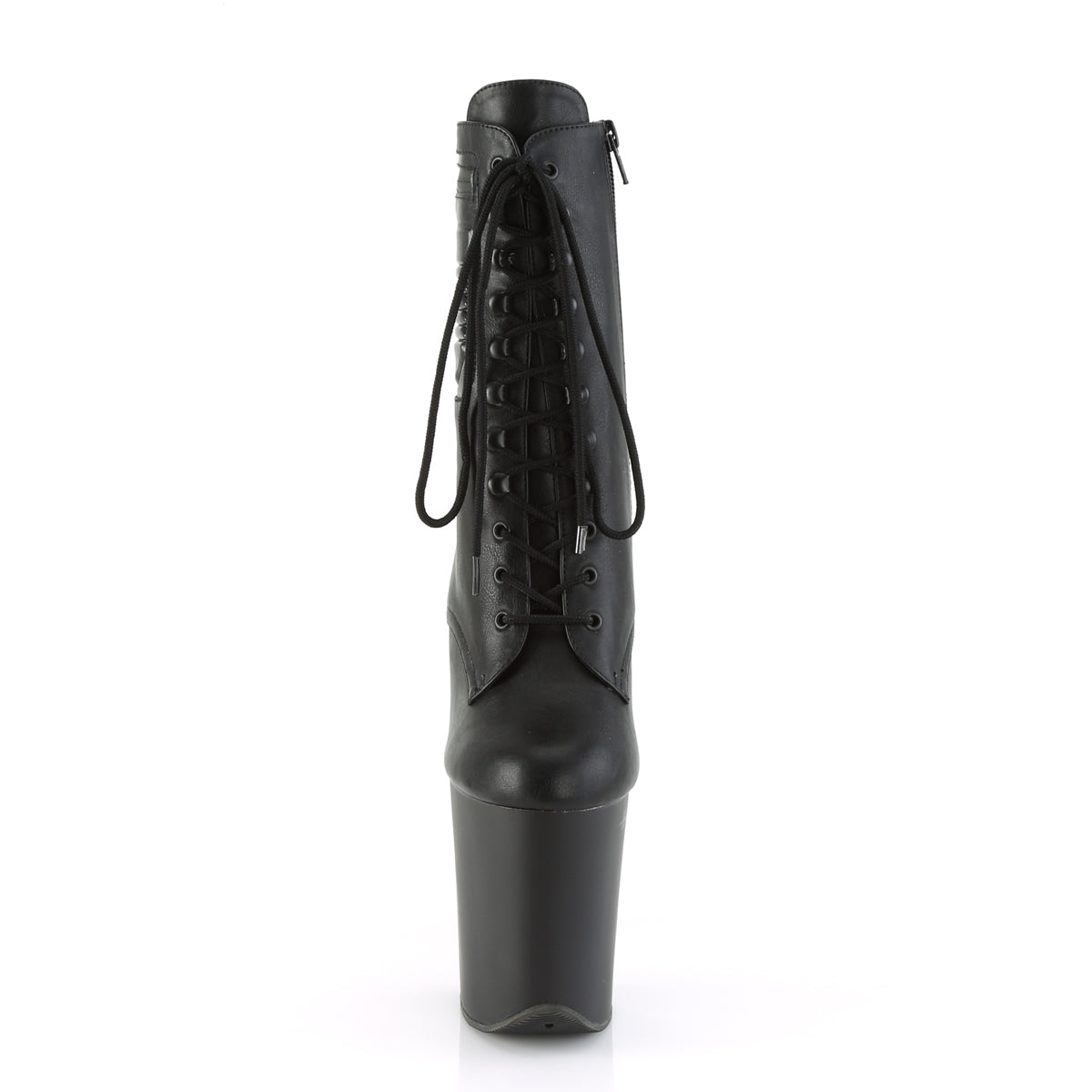 Pleaser - Flamingo 1020PK - Black Faux Leather - 8 inch