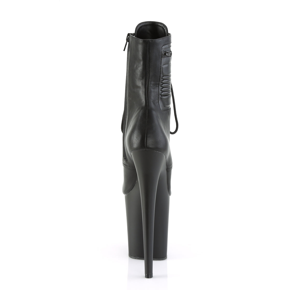 Pleaser - Flamingo 1020PK - Black Faux Leather - 8 inch