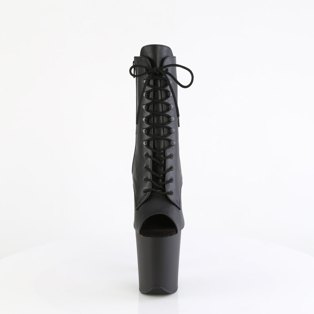 Pleaser - Flamingo 1021 - Black Faux Leather - 8 inch