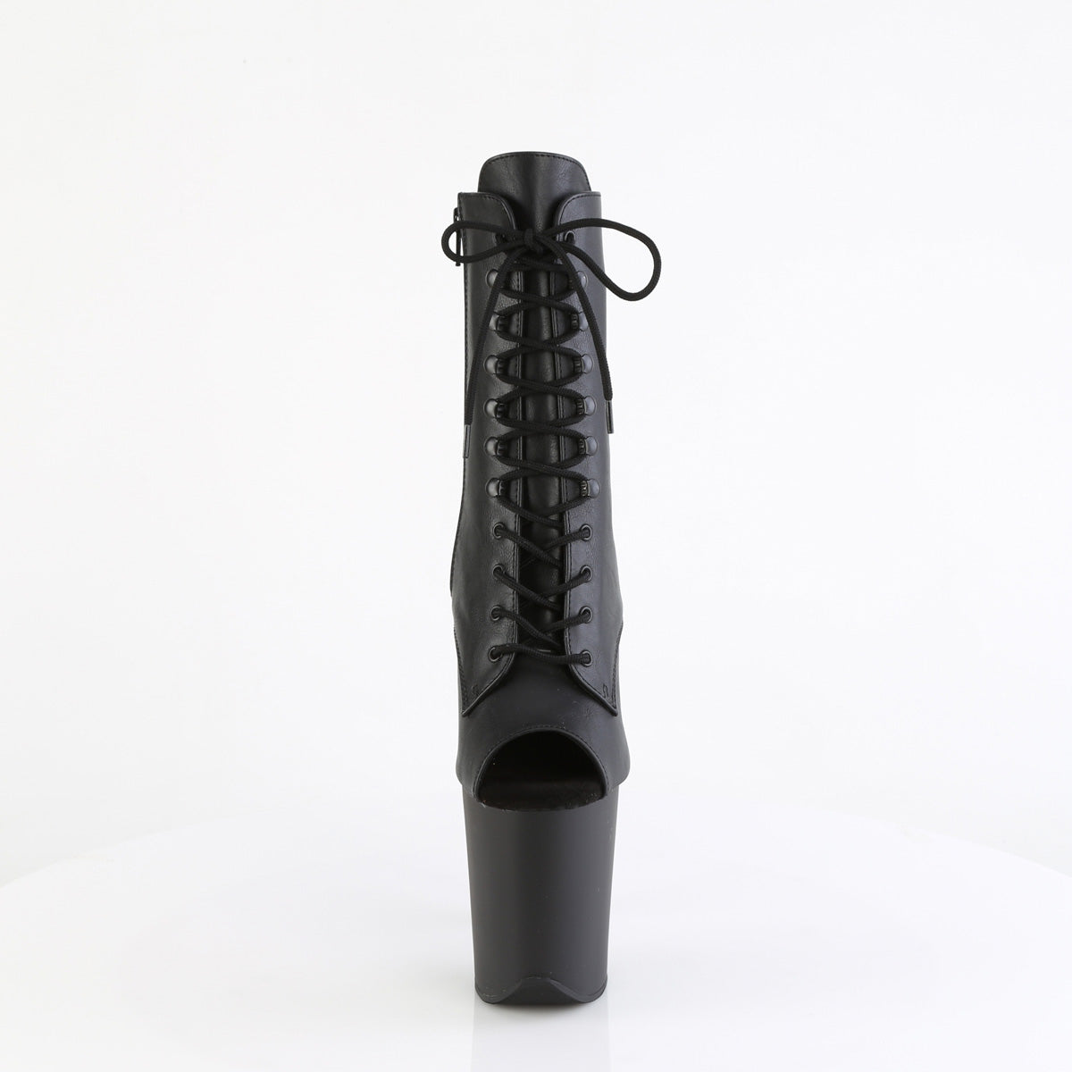 Pleaser - Flamingo 1021 - Black Faux Leather - 8 inch