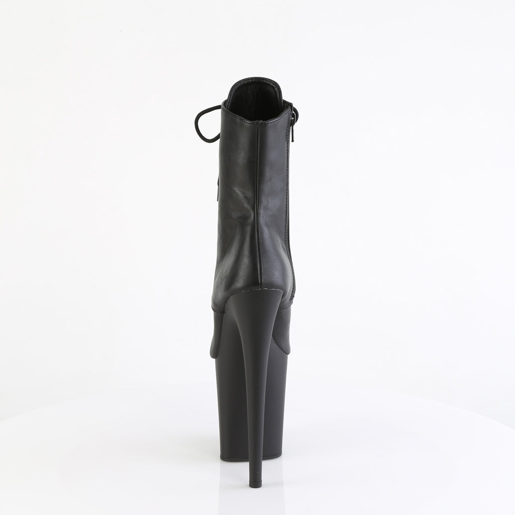 Pleaser - Flamingo 1021 - Black Faux Leather - 8 inch